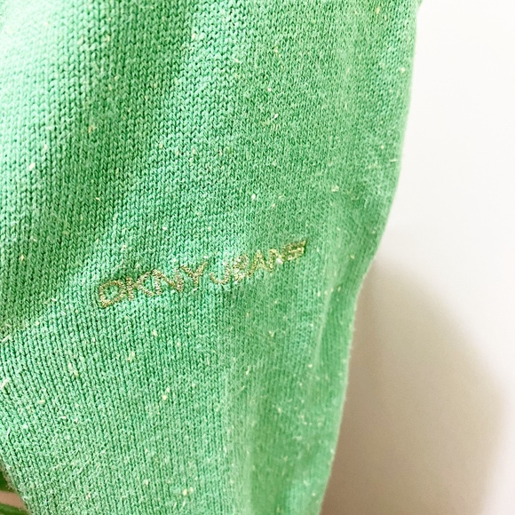 Unique DKNY Terry Knit Long Sleeve Crop Wrap Top S - Picture 4 of 14